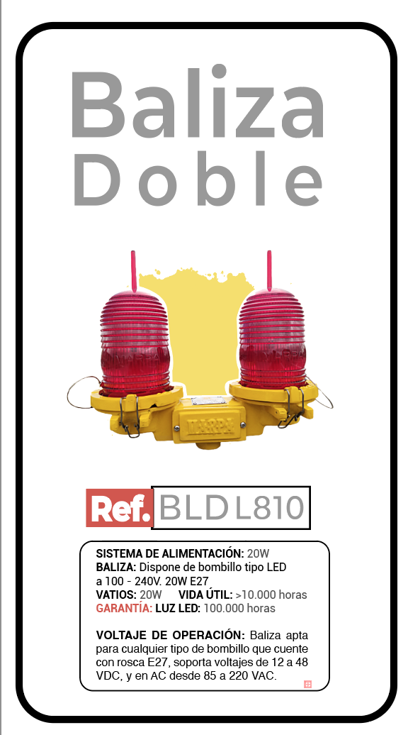 BALIZA DOBLE DE OBSTRUCCIÓN MARPA