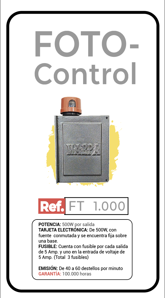 FOTOCONTROL PARA BALIZA DE OBSTRUCCIÓN MARPA